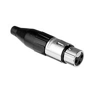 Amphenol Audio AC3F-AU Cable Connectors 3 Pole XLR Cable Connector Female Gold Plated Stamped Contacts Nickel Finish