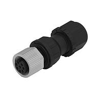 Wurth Elektronik 643722100008 Receptacles WRCIRC M12  Screw  Coding A  FA Solder Field Attachable Solder Bucket Straight with Metal Coupling Nut Female connector, polarity 8