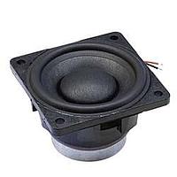 Same Sky (formerly CUI Devices) CDS-4837-54L100 Speaker 48 square, 37.6mm deep, Nd-Fe-B, PU+paper, 5 W, 4 ?, 170 Hz, 100mm wire leads