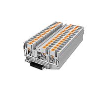 Amphenol Anytek APTS063SDGY00G DIN Rail Terminal Block APT 6mm2/1-2 Feed-through terminal blockSingle layer , 1in-2out Grey