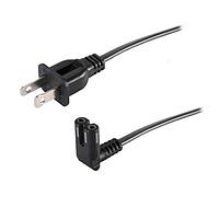 Same Sky (formerly CUI Devices) AC-C7-FR-S NA AC Power Cord AC Cord North America,Flat RA C7 for C8 inlet, 18/2 SPT-2, 3', Black
