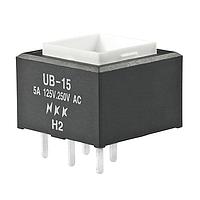 NKK Switches UB15SKW036B Sealed SQ SPDT ON(ON) WHITE LED PC BODY ONLY 6A