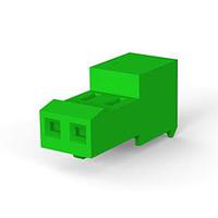 AMP Connectors - TE Connectivity 3-641537-2 Receptacle Housing 02P C/E 28AWG W/O EAR LED W/GRN STRIPE