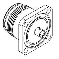 Radiall R183252007 Connectors 4.3-10 / STRAIGHT SQUARE FLANGE JACK SOLDER TYPE CABLE .141