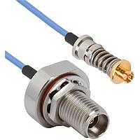 Amphenol SV Microwave FV67.3SMPM-047-FB292-180 RF Cable Assemblies VITA 67.3SMPM 2.92mm BKHD F 18" Cable