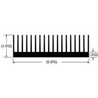 Wakefield Thermal 5045 Extrusions Extrusion, 6 Foot Bar, Perimeter 46.12 Inch, Rev. A