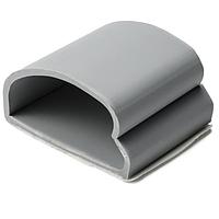 HellermannTyton 151-00668 Cable Clamp WAC Adhesive Cable Clamp, 1" Max. Bundle Dia, PVC, Gray, 500/pkg