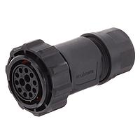 Amphenol SINE Systems RTS6BS18N103S03-TW Connectors Plug, 13 (10+3 Coax) Position, Female, Shell Size 18, Silicone Seal, with Heavy-Duty Coupling Nut