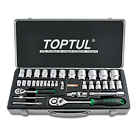 TOPTUL GCAD3402 Socket Set (1/4+1/2"")