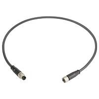 HARTING 21348081489040 Sensor Cables / Actuator Cables M8 A-code Double Ended Overmolded Cable Assembly, 4pin, straight male to straight female, PUR Black, 4.0m