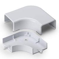 HellermannTyton TSRP2W-25-1 Wire Ducting & Raceways Elbow Cover, 1-1/4", 1" Bend Radius, PVC, White, 1/bg