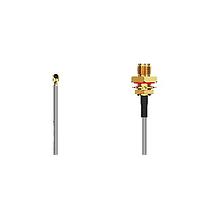 GCT (Global Connector Technology) CABLE 162 RF-150-1 RF Cable Assemblies I-Pex MHF I2SMA(F) BH, F Mt, wO-ring. L=150mm. RG178 cable, Brwn