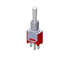 Mountain Switch 108-2MS3T1B1M1QE-EVX Toggle Switch SPDT ON-OFF-ON SOLDR