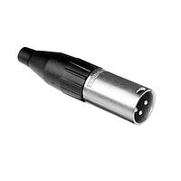 Amphenol Audio AC3MM BULK Cable Connectors 3 Pole XLR Male Cable Connector Machined Contacts Nickel Finish