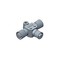 Amphenol LTW PS-050505-FFF-TS001 Circular Metric Connectors Circular Metric Connector, T Adaptor, Plastic, A Coding, 4A, 05 pins, (End 1) Female Female, (End 2) Female Female, (End 3) Female Female, Screw Thread, IP68 Mated