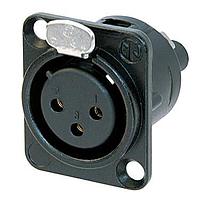 NEUTRIK NC3FD-S-1-B Receptacles 3P FEMALE BL/Au SCREW TERM