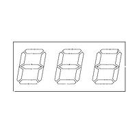 Lite-On LTC-2621E Segment Display 3 Digit, Orange