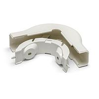 HellermannTyton TSR1FW-29 Wire Ducting & Raceways External Corner Cover, 3/4", 1" Bend Radius, PVC, Office White, 1/bag
