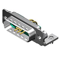 Molex / FCT 173107-0093 Mixed Contact D-Sub Connectors 7 POS R/A PCB PLUG 7W2 5 PIN 2 HOLE