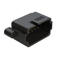 Amphenol SINE Systems AT04-18PB-BM12 Connectors 18 Position, PCB Receptacle, Flangeless, Self-Threading, Keyed B, Gold Plated Contacts Included, Potted, Black Body