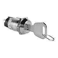 NKK Switches CKL13EFW01-015 Keylock Switches 19MM ON-OFF-ON FLAT KEY#015 RMV 1 POS 3A