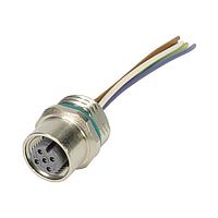 HARTING 21033176510 Sensor Cables / Actuator Cables M12 A-code 5pin female panel feed through to 1.0m AWG24 flying leads, front mount, PVC