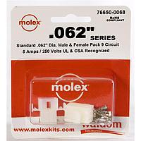 Molex 76650-0068 Kits .062 Connector Kit Pnl Mnt Plug Recp 9P