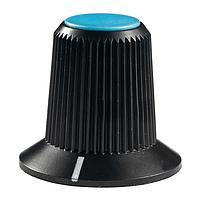 NKK Switches AT4103G Cylindrical Knob with Skirt SMALL KNOB BLU TIP MR SERIES