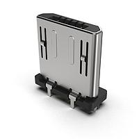 GCT (Global Connector Technology) USB3150-30-075-A Micro USB Type B Connectors Micro B Plug, Vertical, TH, 30u", with peg, 0.75mm stakes & leads, T&R