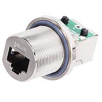 Amphenol LTW RCM-5SPFFH-SCU7001 Modular RJ, Middle Size, Metal, 1.5A, Cat 5e, Circular, Screw Thread, Jack 180  (Horizontal), Receptacle, IP67 Unmated