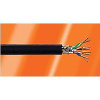 Alpha Wire 76021 BK002 Harsh Environment Cat 5e Industrial Ethernet 24 AWG 4PR Conductor, Foil, 500ft Black