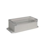 Bud Industries PN-1332-CMB NEMA Box IP65 NEMA 4X Box with Clear Cover and Mounting Brackets (6.3 X 3.2 X 2.2 In)
