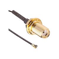 Linx Technologies - TE Connectivity CSJ-SGFB-200-MHF4 RF Cable Assemblies CABLE SMA BLKHD PLUG 0.81 200