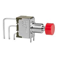 NKK Switches MB2411JG01/UC-A-2A Standard Switches Snap-Action Pushbutton 3A 125VAC SPDT ON(ON) Snap-in Frame Gold Contacts 0.4VA max 28VAC/DC max Solder Lug Terminal Black