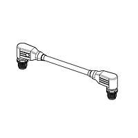 HARTING 09478080002 Sensor Cables / Actuator Cables M12 cord 4xAWG22/ 7 outd 2xM12 angl 1m