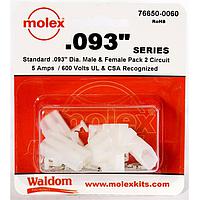 Molex 76650-0060 Kits .093 Connector Kit Pnl Mnt Plug Rec 2P