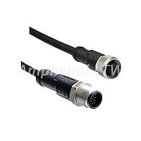 Amphenol LTW MSAS17ML-SASFL-SBA05 Sensor Cables / Actuator Cables M12 Circular Metric Connector, A Code, Metal, 1.5A, 17 pins, Male Connector, Male Contact, Straight-to-Straight, Screw Thread, Overmolded Double Ended, Length 500mm, IP68 / IP69K
