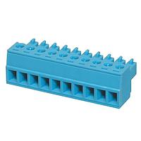 Same Sky (formerly CUI Devices) TBP02P1-381-10BE Plugs Terminal block, pluggable, 3.81, plug, 10 pole, slotted screw, blue