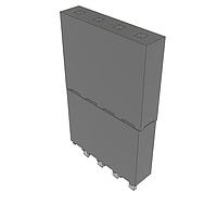 Samtec ESW-104-33-L-S Stackthrough .100" Elevated Socket Strip