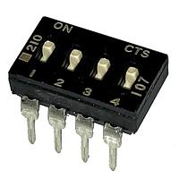 CTS Electronic Components 210-4MS DIP Switches 4 switch sections SPST