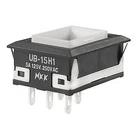 NKK Switches UB15NKW015D Pushbutton Switches RECT ON(ON) AMBR LED SOLDER LUG BODY ONLY