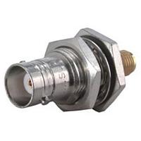 HUBER+SUHNER 34_BNC-SMA-50-2/1--_UE RF Adapters - Between Series BNC jack(f) to SMA jack(f) bulkhead