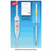 SciLab SL.Pip1030 Pipet, Volumetric, AS-Class, 100㎖, accu. ±0.08㎖, Yellow