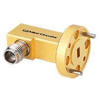 Mini-Circuits WR15-185R+ RF Adapters - Between Series 1.85 mm-Female to WR15 UG385/U Flange Waveguide Coax Adapter Right Angle 50 - 70 GHz