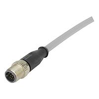 HARTING 21348400C79250 Sensor Cables / Actuator Cables M12 A-code Single Ended Overmolded Cable Assembly, 12pin, straight male, PVC Gray, 25m