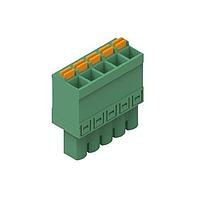 Wurth Elektronik 691304500005 Plugs WR-TBL 5.08mm pitch Monoblock Cable Green Vertical cable entry Plug Screwless Push In 5P
