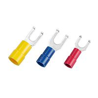 KS Terminals FSVY2-4 Flanged Spade Vinyl, Molded Easy Entry Flange Spade, 16-14 AWG, #8