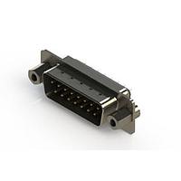 EDAC 627-015-620-543 Standard Card Edge Connectors 627 Series vertical D-Sub plug connector with 15 pin type contacts that have 30 " gold plating. The contacts have .105" (2.67mm) to .160" (4.06mm) long P.C.B tails and the insulator is high temp' rated.The body is low profile metal and the flange is