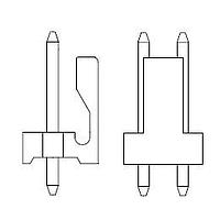 AMP Connectors - TE Connectivity 1744002-2 Pin Strip 02P HDR FL/STR TIN