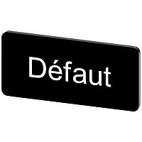 SIEMENS 3SU19000AC160GN0 Labeling Plate, Defaut INSCR. LABEL, BLACK 12.5 X 27MM, DEFAUT
